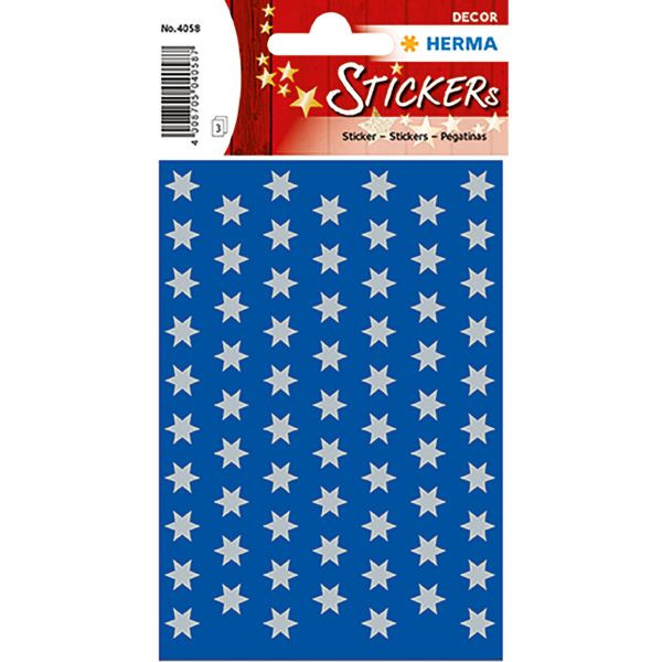 10 Stück Herma 4058 Weihnachten 8mm Schmucketikett Sterne blau/sil 4008705040587 Herma 201 Stück