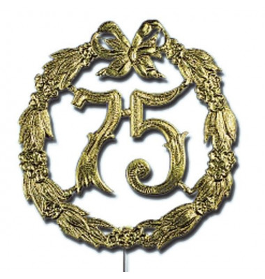 DEMMLER 1230750192 Draht Jubiläumszahl D13cm 75 gold