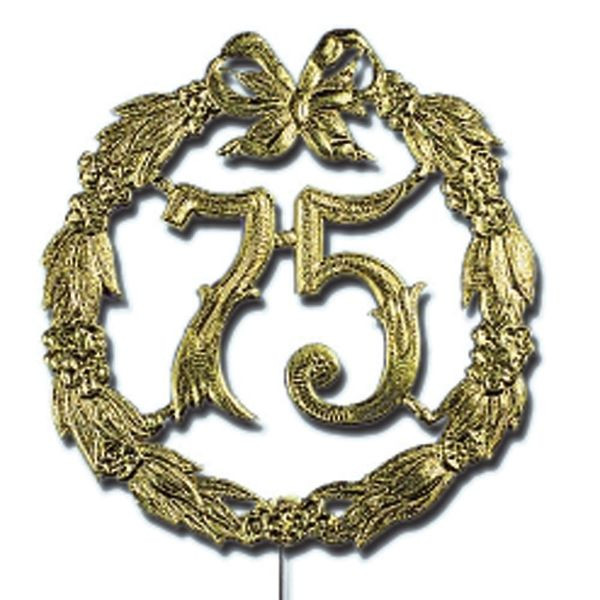 Demmler Geburtstagszahlen 1230-750192 75 gold Ø 13cm