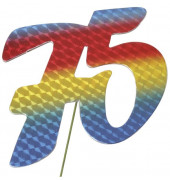 Geburtstagszahlen 2514075 "75" bunt
