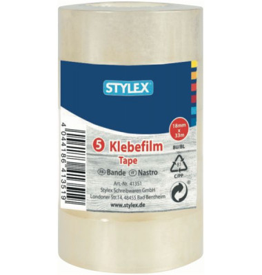 Klebeband 41351, 18mm x 33m, transparent