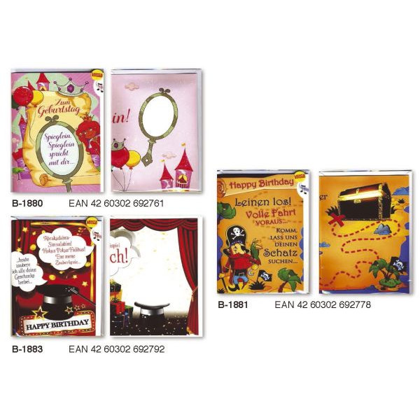 10 Stück Sü-Verlag Geburtstagskarten 97145 farbig sortiert 4260302692761 Sü-Verlag