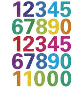 3279 Decorsticker Schmucketikett Zahlen farbig
