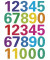 3279 Decorsticker Schmucketikett Zahlen farbig