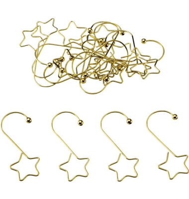 Christbaumschmuckaufh&auml;nger 14447, Stern, gold, Metall