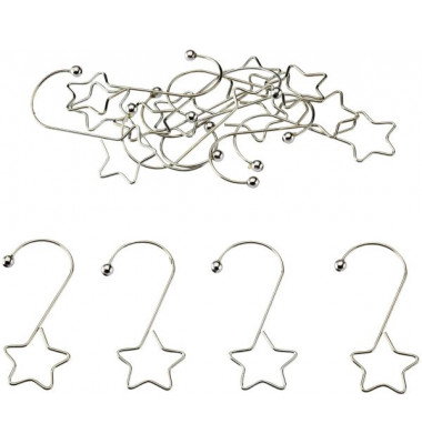 Weihnachtsschmuck Aufhänger 5 cm, Metall, silber Weihnachtsschmuck Aufhänger 5 cm, Metall, silber