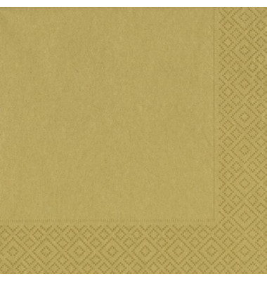 Servietten 105804/, gold / Ornament, 3-lagig, 33x33cm