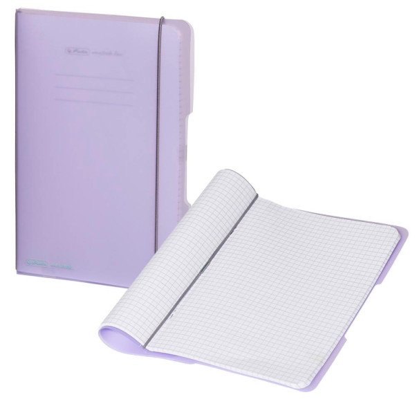 4008110511801 - Notizbuch mybook flex 11408630 flieder A5 kariert 80g 40 Blatt 80 Seiten mit Gummiband 4008110511801 Herlitz