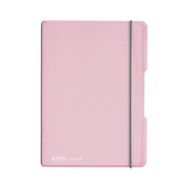 4008110511771 - Notizbuch mybook flex 11408622 rosé A5 kariert 80g 40 Blatt 80 Seiten mit Gummiband 4008110511771 Herlitz