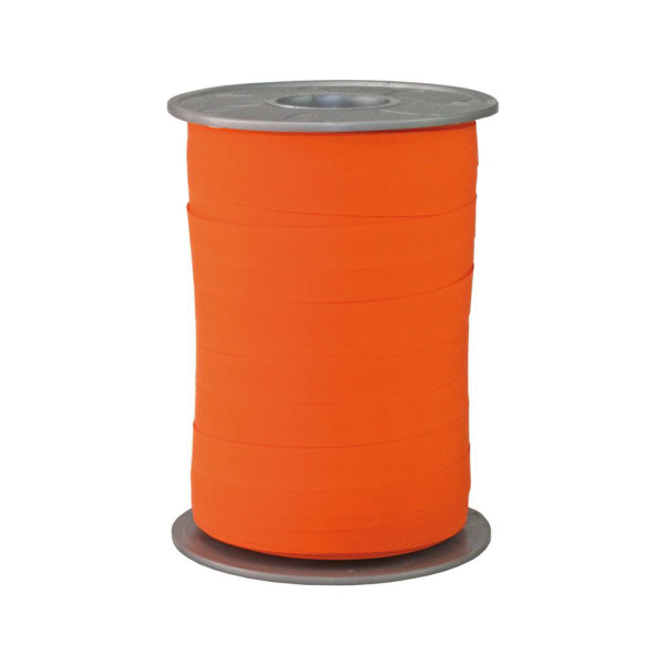 C.E. Pattberg Geschenkband Matt orange, 200 m Ringelband Paperlook zum Einpacken von Geschenken, 10 mm Breite, Zubehör zum Dekorieren & Basteln, Dekoband für Präsente, zu jedem Anlass