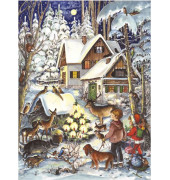 Adventskalender 805 Postkarte Winter bei den Tieren Winter bei den Tieren