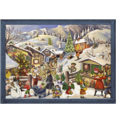 Adventskalender Winterdorf 26,5x35cm