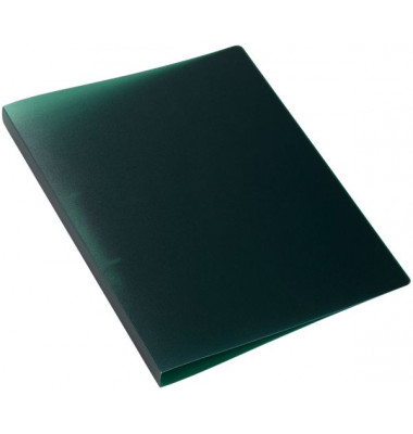 Ringbuch 19168, A4 2 Ringe 25mm Ring-&Oslash; Polypropylen (PP) dunkelgr&uuml;n-transparent