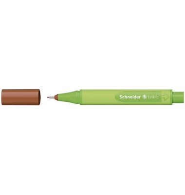 Fineliner Link-It, 191207, hellgr&uuml;n (Schreibfarbe: mahogani-brown), 0,4mm