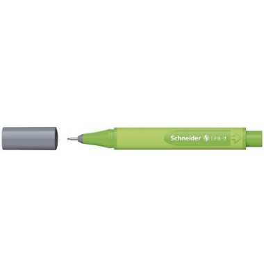 Fineliner Link-It, 191212, hellgr&uuml;n (Schreibfarbe: silver-grey), 0,4mm