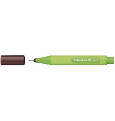 Fineliner Link-It, 191218, hellgr&uuml;n (Schreibfarbe: topaz-brown), 0,4mm