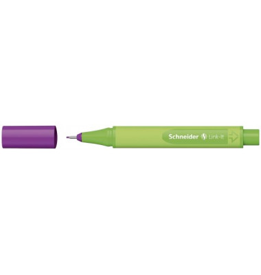 Fineliner Link-It, 191220, hellgr&uuml;n (Schreibfarbe: electric-purple), 0,4mm