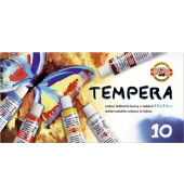 Temperafarbkasten, 162548, Temperafarbe, 10 Farben, farbig sortiert