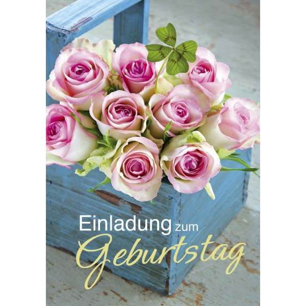 Komma³ Einladung zum Geburtstag mit Text - Pack mit 5 Stück inkl. Umsc