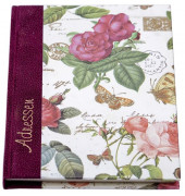 01182 11x15,5cm Adressbuch Rosen
