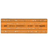 Kunststoff-Schablone Schrift 2521 orange-transparent Schrifthöhe 3,5mm & 5mm