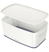 Aufbewahrungsbox MyBox 5229-10-01, 5 Liter mit Deckel, für A5, außen 318x191x128mm, Kunststoff weiß/grau