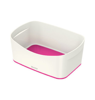 Aufbewahrungsbox MyBox 5257-10-23, 3 Liter, für A5, außen 246x160x98mm, Kunststoff weiß/pink