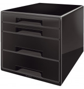Schubladenbox Cube Duo Colour 5252-10-95 schwarz/schwarz 4 Schubladen geschlossen