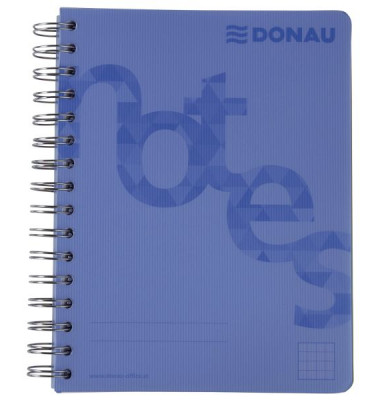 Collegeblock 7526201-10 Notes, kariert / kariert Rand links, A5, 80g, blau, 140 Blatt