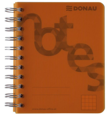 Collegeblock 7527201-12 Cover, kariert / kariert Rand links, A6, 80g, orange, 140 Blatt