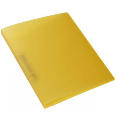 Ringbuch ohne 19161, A4 2 Ringe 25mm Ring-Ø Polypropylen gelb-transparent