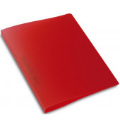 Ringbuch ohne 19163, A4 2 Ringe 25mm Ring-Ø Polypropylen rot-transparent