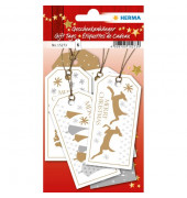 Geschenkanhänger Weihnachten "Merry Christmas" - 8 x 4 cm weiß