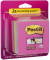 Haftnotizen 2028-SS-RBWC, Super Sticky Rainbow Collection, 76x76mm, farbig sortiert (pink/t&uuml;rkis/orange/blau), quadratisch