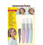 Haarkreide Set Pearl - 3 Farben sortiert mit Kamm