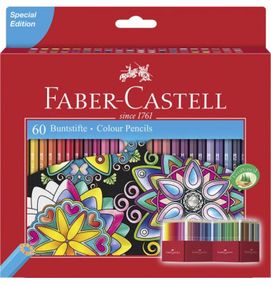 Buntstifte-Set Castle, 111260, farbig sortiert, sechskant, Packung