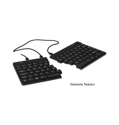 PC-Tastatur Split Break RGOSP-DEWIBL, mit Kabel (USB), klein, geteilt, schwarz