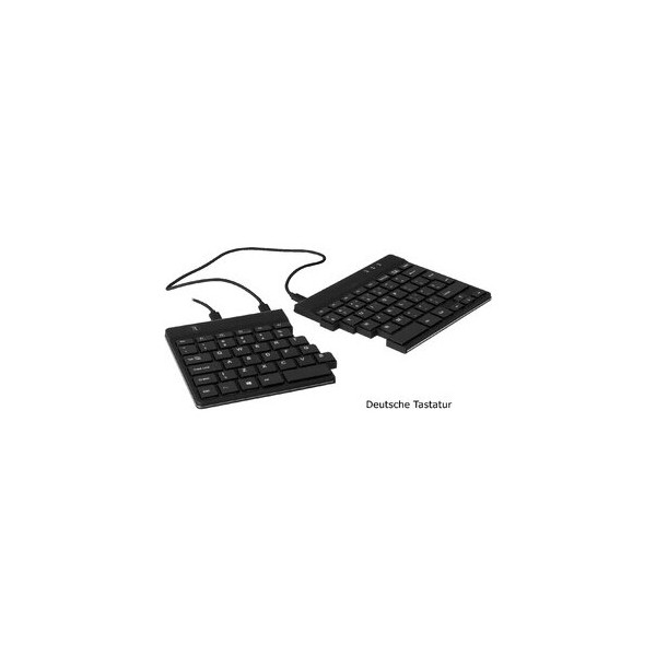 8719274490791 - R-Go Split Ergonomische Tastatur QWERTZ (DE) schwarz drahtgebundenen - Tastatur - QWERTZ - Deutsch - Schwarz