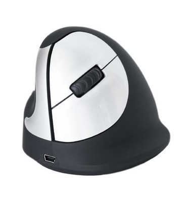 Vertikalmaus HE Mouse RGOHEWLL, 5 Tasten, kabellos, USB-Funk, Linkshänder, ergonomisch, schwarz