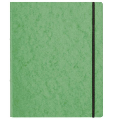 Ringbuch 44100-03, A4 2 Ringe 16mm Ring-Ø Pressspan 100% Zellstoff grün