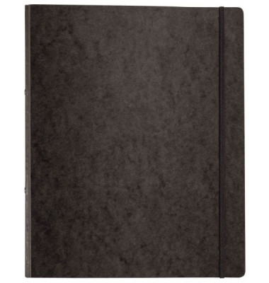 Ringbuch 44100-04, A4 2 Ringe 16mm Ring-Ø Pressspan 100% Zellstoff schwarz