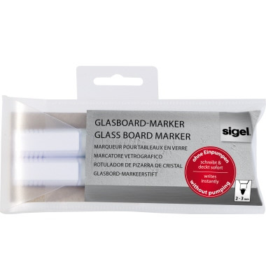  Glasboardmarker artverum, GL715, weiß, 2-3mm Rundspitze