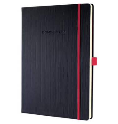 Notizbuch CO660, Conceptum, schwarz, A4, kariert, 80g, 97 Blatt / 194 Seiten