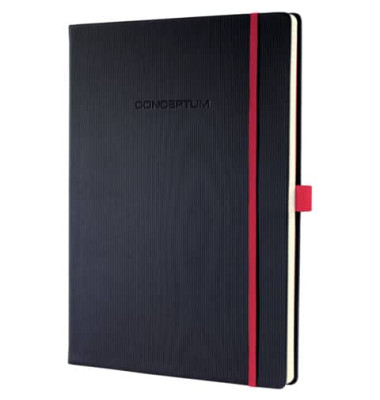 Notizbuch CO661, Conceptum, schwarz, A4, liniert, 80g, 97 Blatt / 194 Seiten