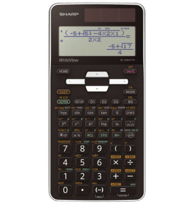 Schulrechner - Solarbetrieb, 4-zeilig Punktmatrix Display, schwarz/wei&szlig;