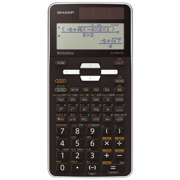 4974019887821 - Schulrechner - Solarbetrieb 4-zeilig Punktmatrix Display schwarz weiß 4974019887821 Sharp