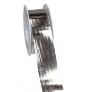 Geschenkband 188 40 25 - 631, uni glänzend, 40mm x 25m, silber metallic