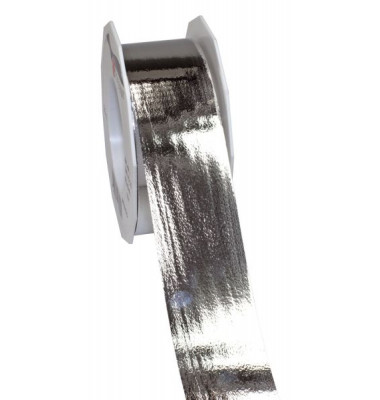 Geschenkband 188 40 25 - 631, uni glänzend, 40mm x 25m, silber metallic