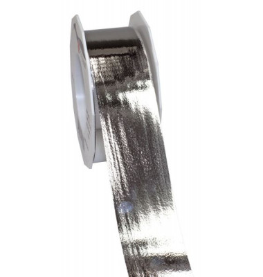 Geschenkband Ringelband 40mm x 25m metallic-silber