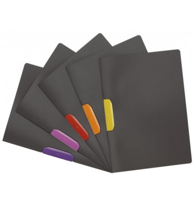 Klemmhefter DURASWING COLOR 30 230400, A4 grau, für ca. 30 Blatt, Polypropylen (PP)
